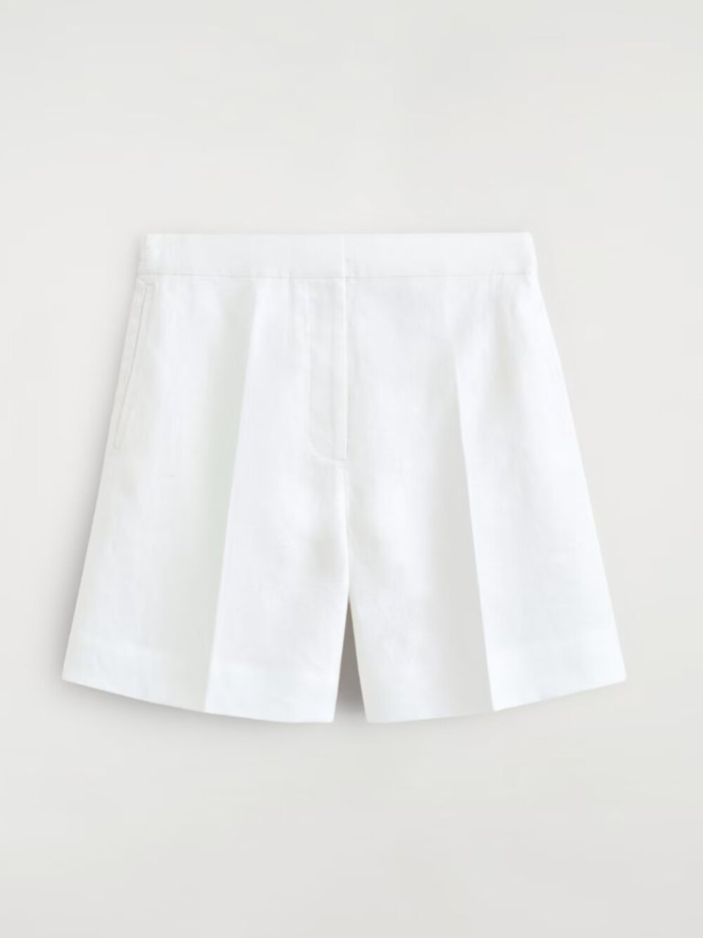COS White 100% Linen Pull-On Shorts Size Large - Picture 5 of 13